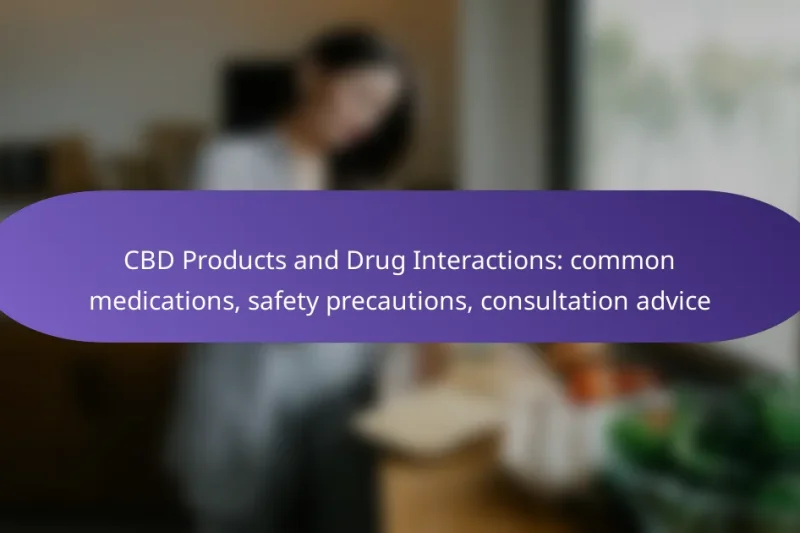 CBD Products and Drug Interactions: common medications, safety precautions, consultation advice