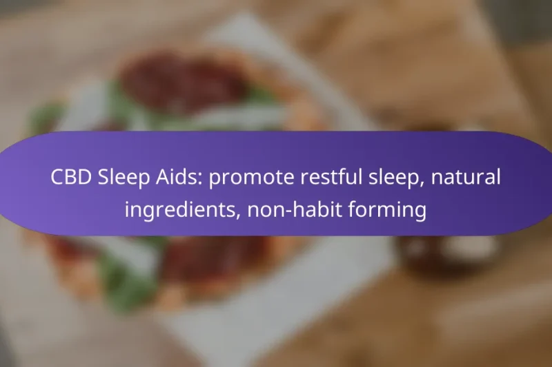 CBD Sleep Aids: promote restful sleep, natural ingredients, non-habit forming