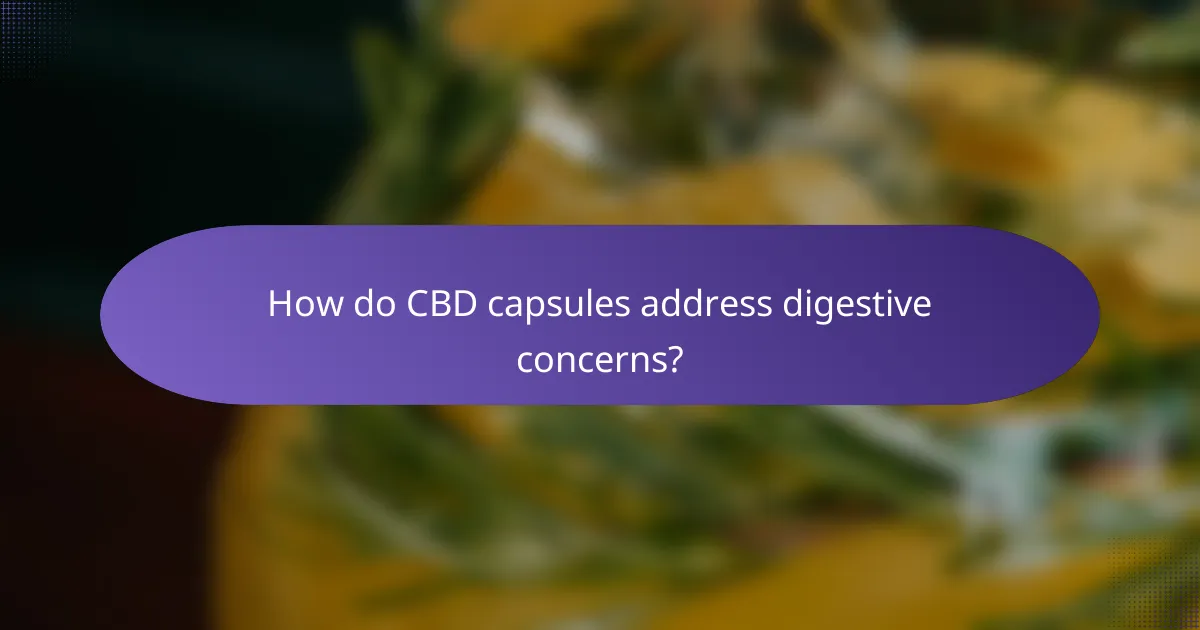 How do CBD capsules address digestive concerns?