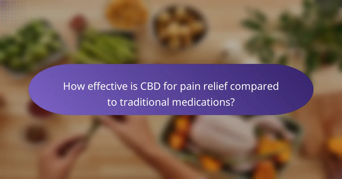 How effective is CBD for pain relief compared to traditional medications?