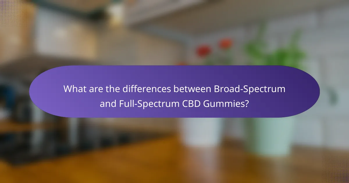 What are the differences between Broad-Spectrum and Full-Spectrum CBD Gummies?