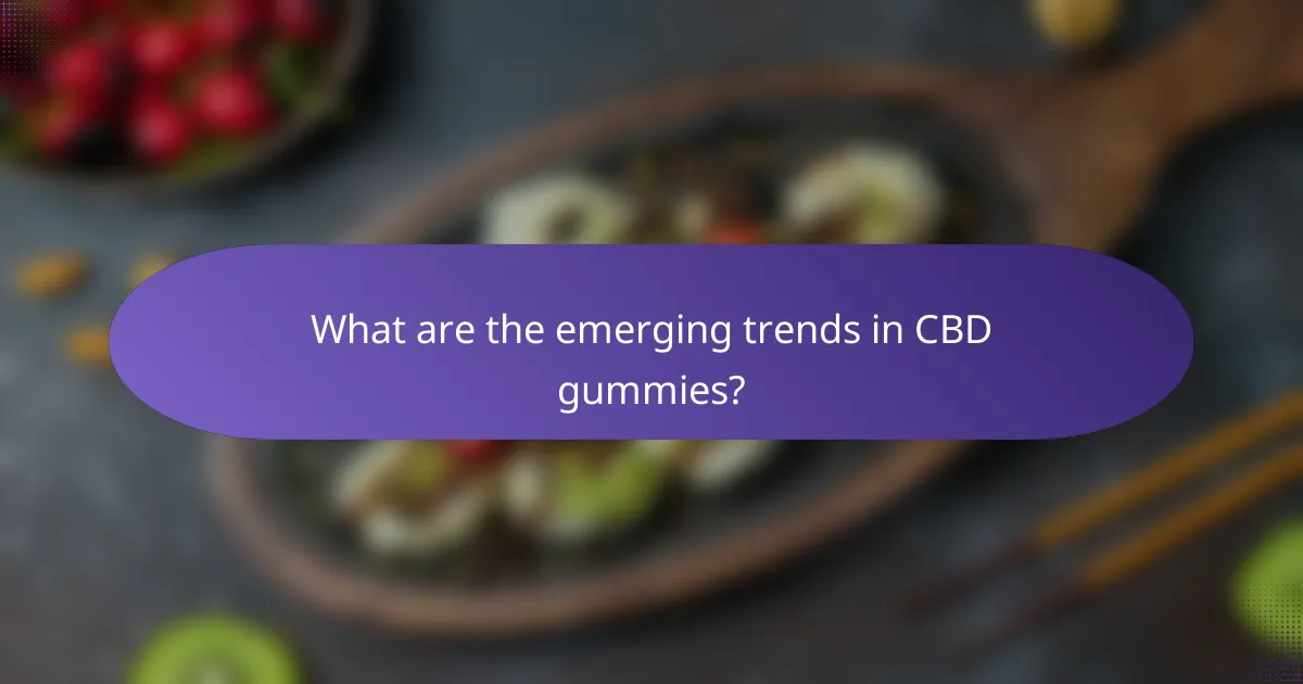 What are the emerging trends in CBD gummies?