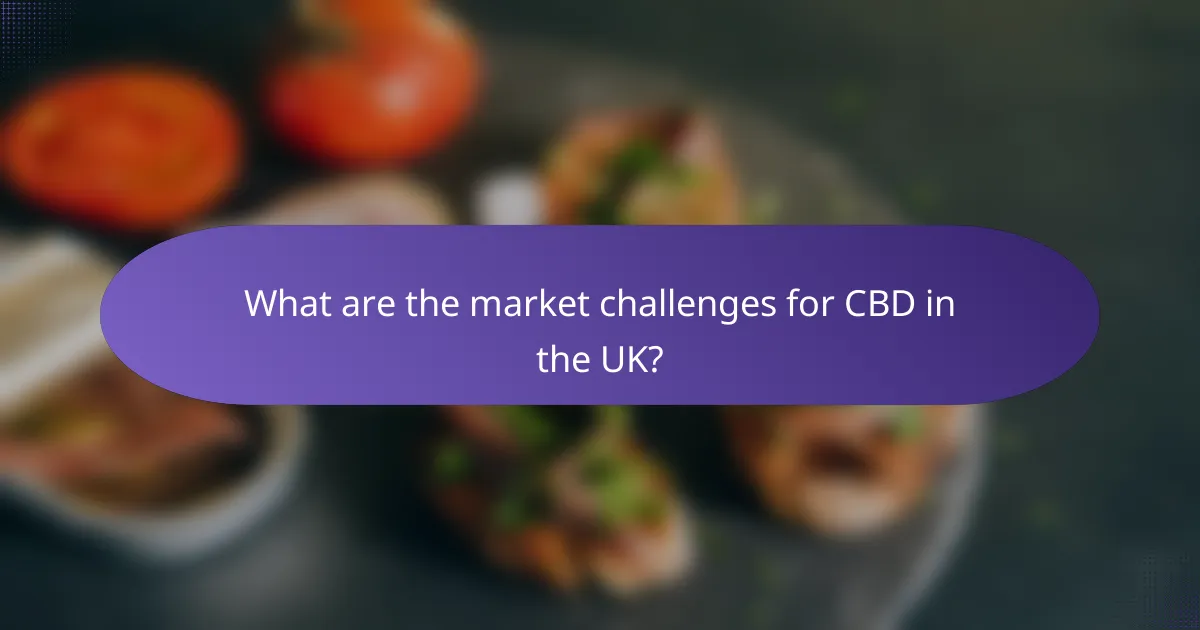 What are the market challenges for CBD in the UK?